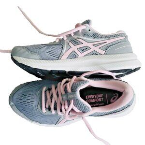 Ryka Asics Gel-Contend Running Shoes Sneakers Womens Size 7 Gray Pink 1012A911